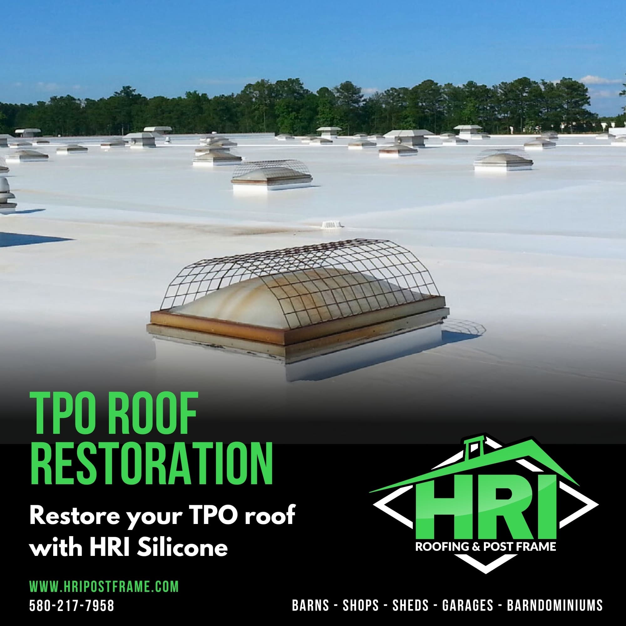 Extend the Life of Your TPO Roof with HRI’s Silicone Roof Coating Restoration