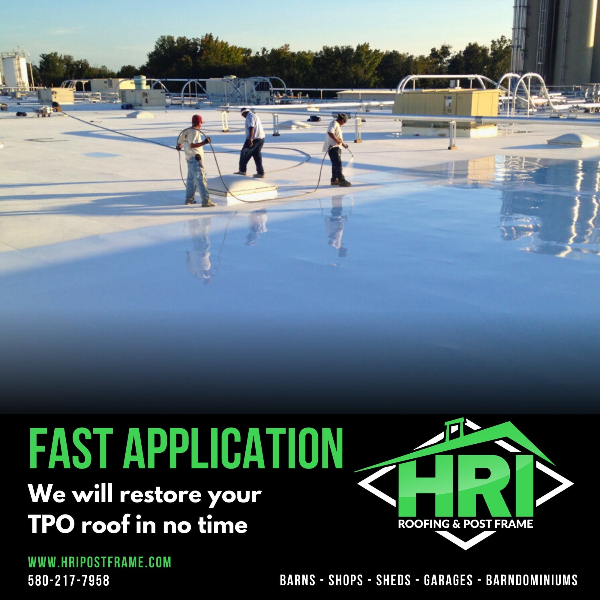 Effortlessly Restore Your TPO Roof with HRI Silicone Coating