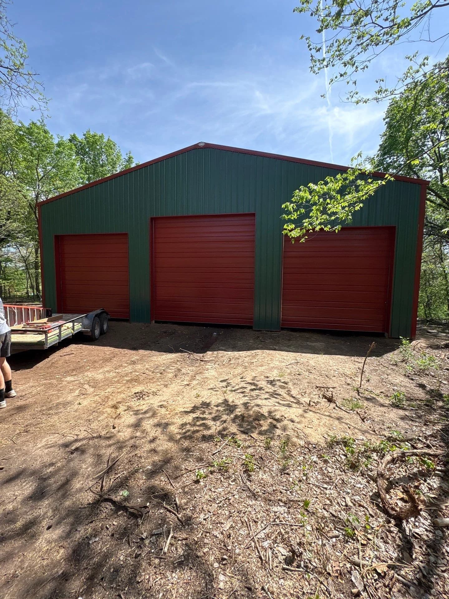 50x60 Multi-Bay Shop with Attached Porch