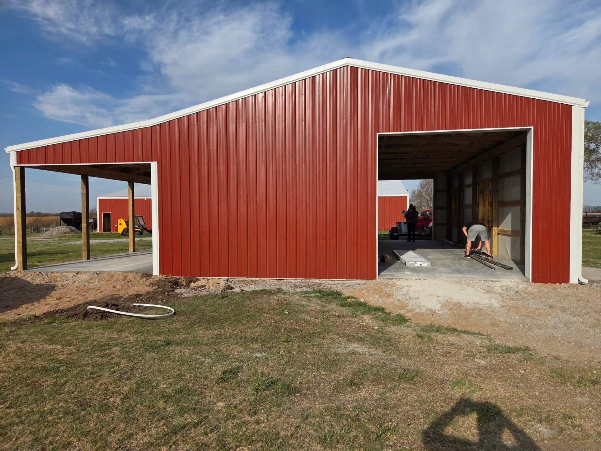 30x40 Post Frame Shop with Lean-To