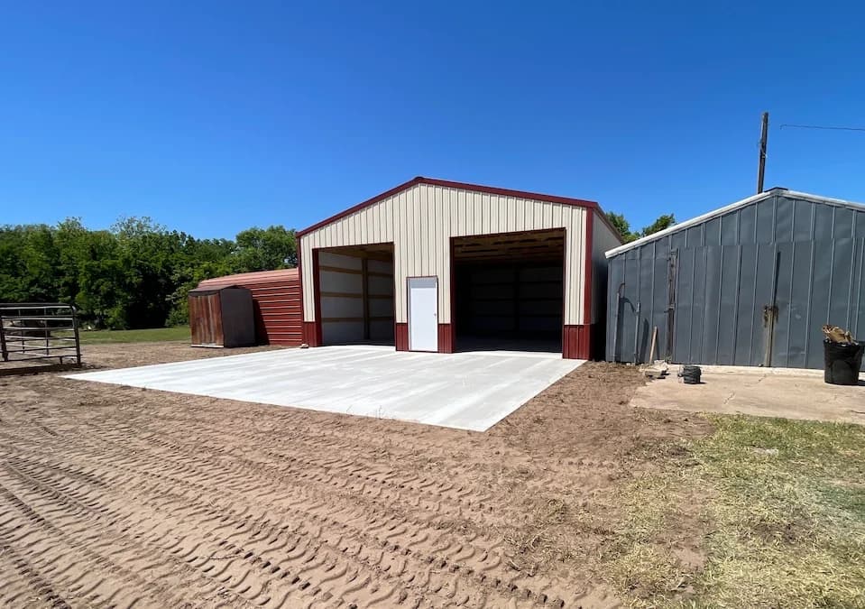 30x40 Post Frame Shop with Vapor Barrier Insulation